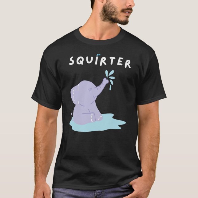 Camiseta Funny Christmas Squirter Meme Elephant I love Squi (Frente)