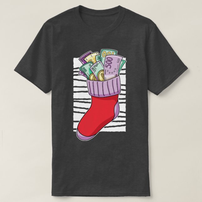 Camiseta Funny Christmas Stocking Stuffing (Frente do Design)