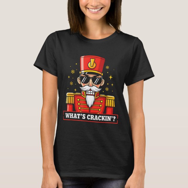 Camiseta Funny Christmas Whats Crackin Nutcracker Men Kids  (Frente)