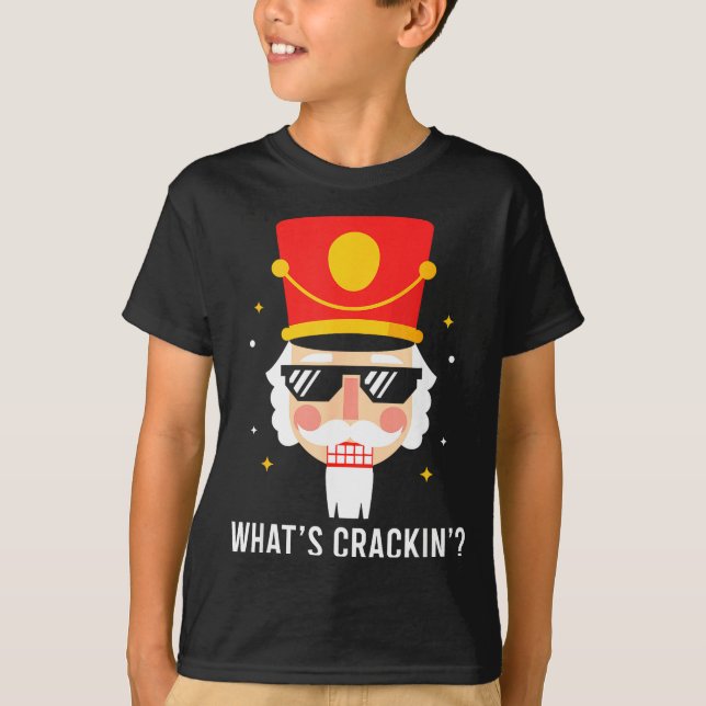 Camiseta Funny Christmas Whats Crackin Nutcracker Men Kids  (Frente)