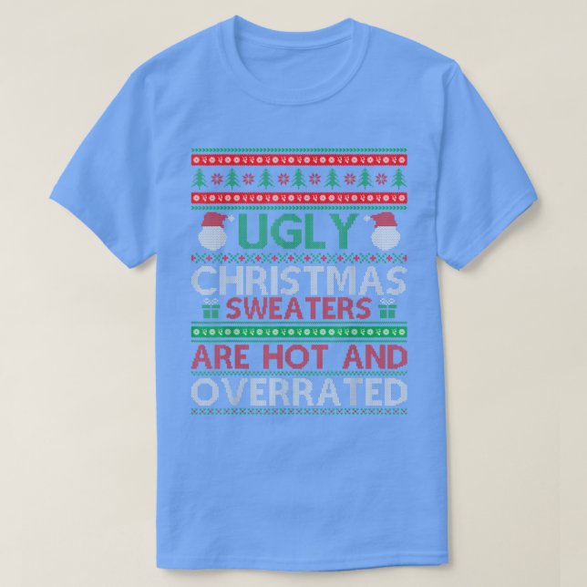 Camiseta Funny Christmasfor Ugly Sweater Party Men Ki (Frente do Design)