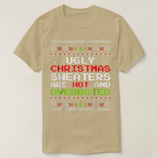 Camiseta Funny Christmasfor Ugly Sweater Party Men Ki (Frente do Design)