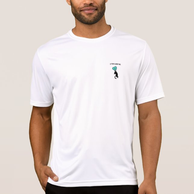 Camiseta Funny Climbing Cat Catches Climbing (Frente)