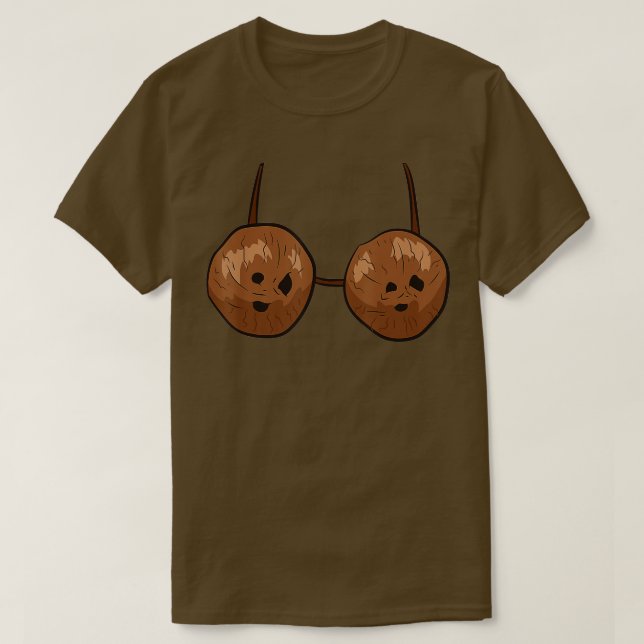 Camiseta Funny Coconut Summer Coconuts Bra Funny Halloween  (Frente do Design)