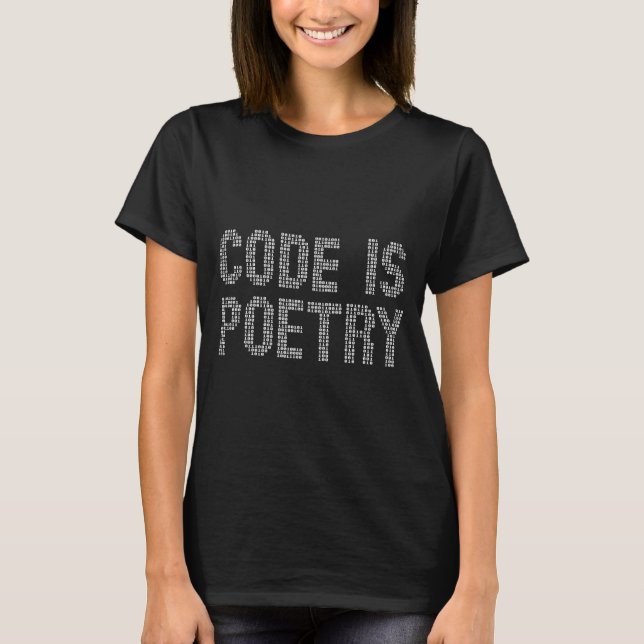 Camiseta Funny Code Is Etry Saying Quote Programer Gift  (Frente)