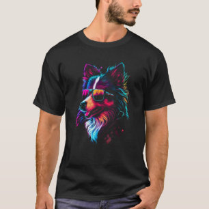 Camiseta Funny Collie Dog dono Vaporwave Notorcasos DJ