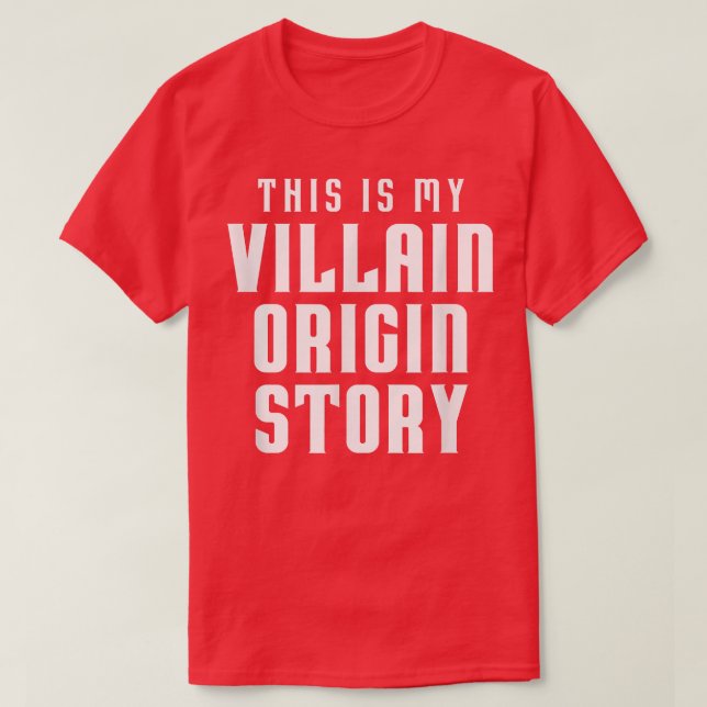 Camiseta Funny Comic Book Lover This is My Villain Origin S (Frente do Design)