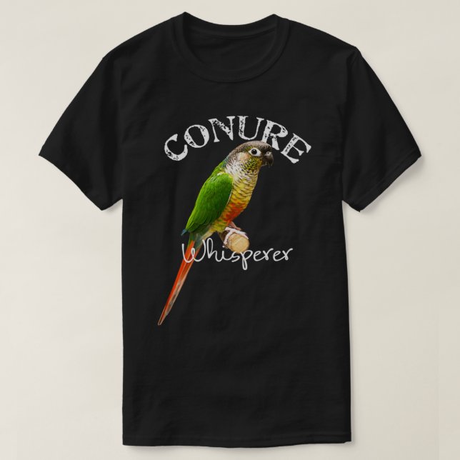 Camiseta Funny Conure Whisperer Green Cheek Conure Bird Gif (Frente do Design)