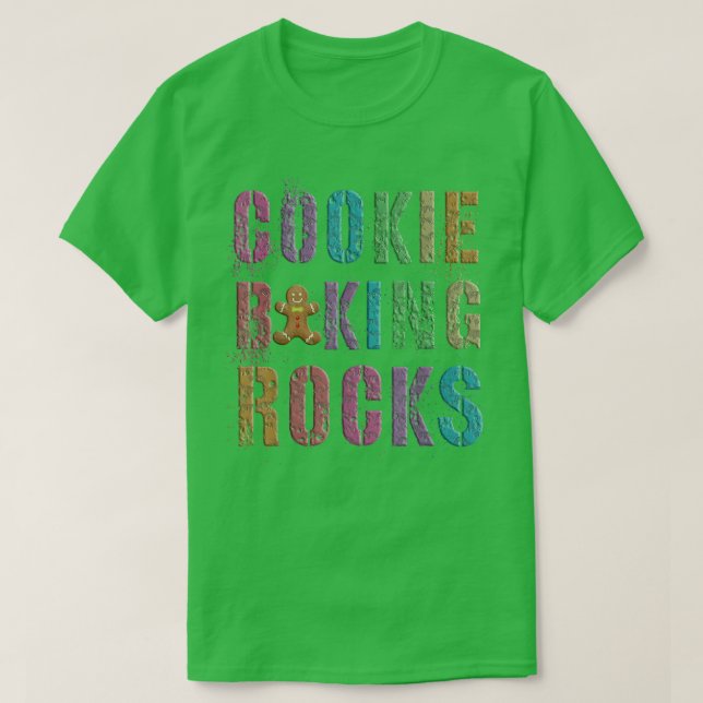 Camiseta Funny COOKIE BASTANDO ROCKS Ninja Gingerpão Man Cu (Frente do Design)