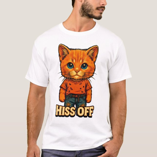 Camiseta Funny Cool  Cat Quote Tee (Frente)