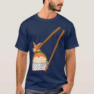 Camiseta Funny Corgi And Sushi Lover 