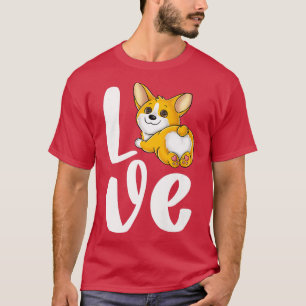 Camiseta Funny Corgi Cute Pembroke Welsh Dog Butt Love Dog 