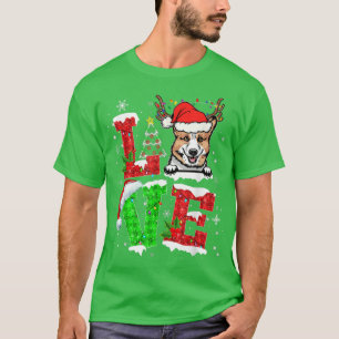 Camiseta Funny Corgi Dog Tree Christmas Lights Xmas Pajama