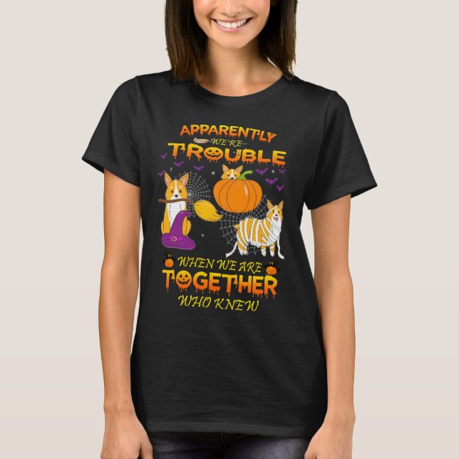 Camiseta Funny Corgi Halloween Figurume 919 (Frente)
