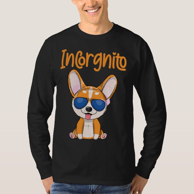 Camiseta Funny Corgi Incorgnito Dog (Frente)