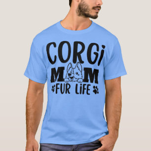 Camiseta Funny Corgi Mãe Cachorro Bonito Pet Lover -1079