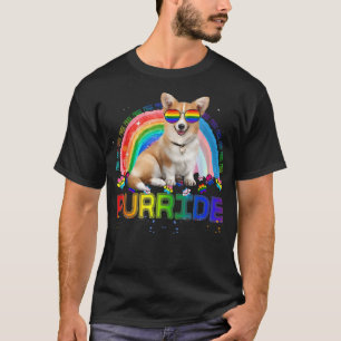 Camiseta Funny Corgi Orgulho gay Rainbow Sunglass LGBTQ