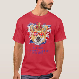 Camiseta Funny Corgi Queens Platinum Jubilee 19522022 Heart