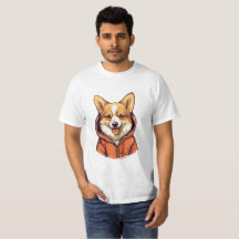 Funny Corgi Vestindo Hoodie