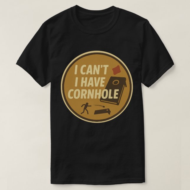 Camiseta Funny Cornhole Game Enthusiast Graphic (Frente do Design)
