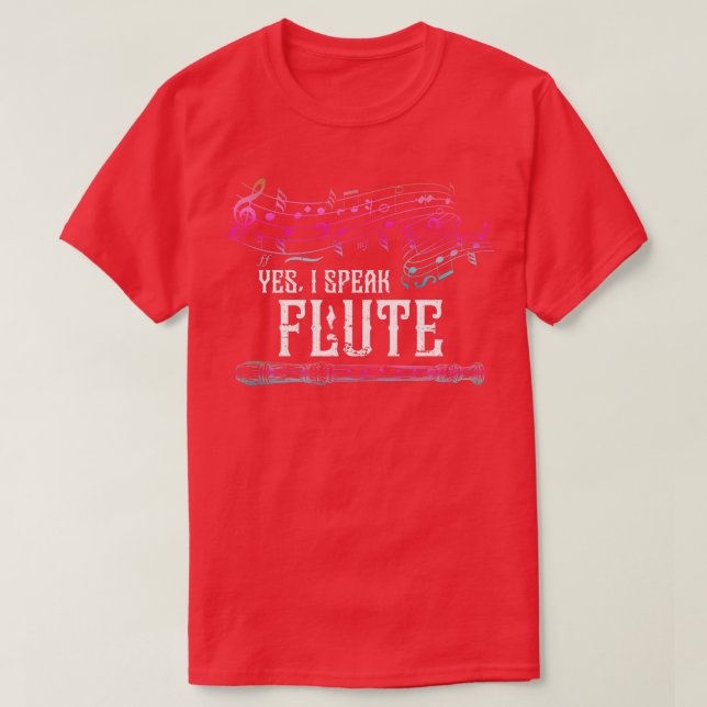 Camiseta Funny Cote Instrumento Musical Retro Flute (Frente do Design)