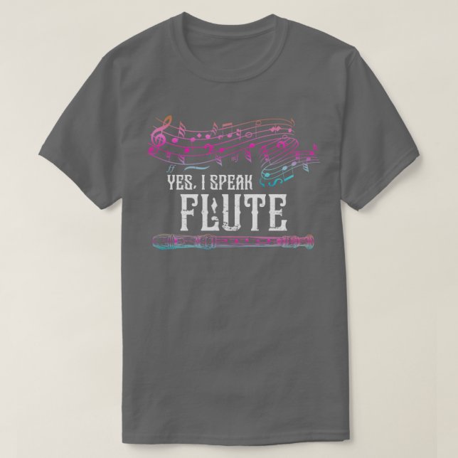 Camiseta Funny Cote Instrumento Musical Retro Flute (Frente do Design)