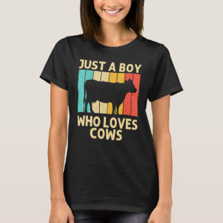 Camiseta Funny Cow For Boys Kids Farm Animal Cow Dairy Farm