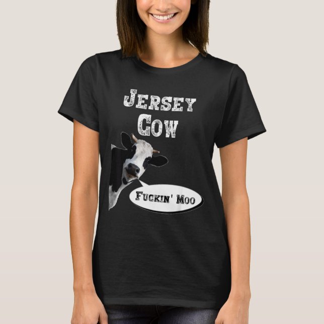 Camiseta Funny Cow Shirt New Jersey Cow Lover Farm Animal R (Frente)