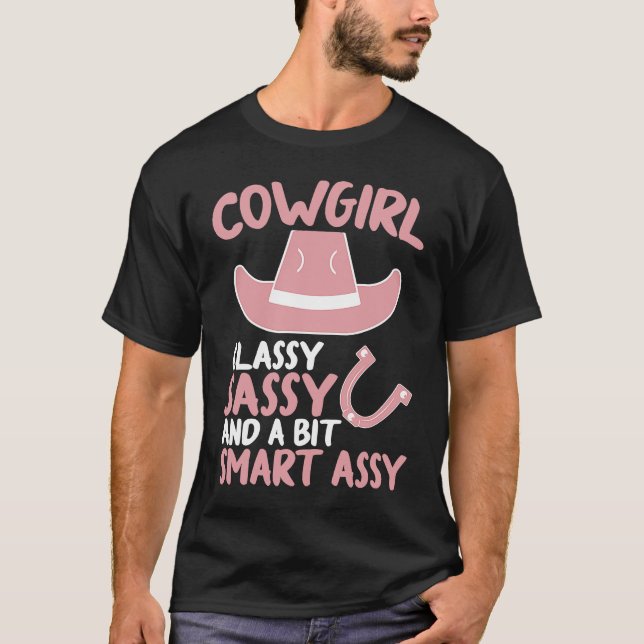 Camiseta Funny Cowgirl Graphic Women Girls Cowgirl Western  (Frente)