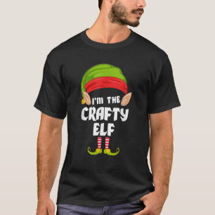 Camiseta Funny Crafty Elf Matching Family Group PJ Christma
