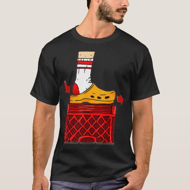 Camiseta Funny Crate Challenge Shoe Diagram Slipping  (Frente)