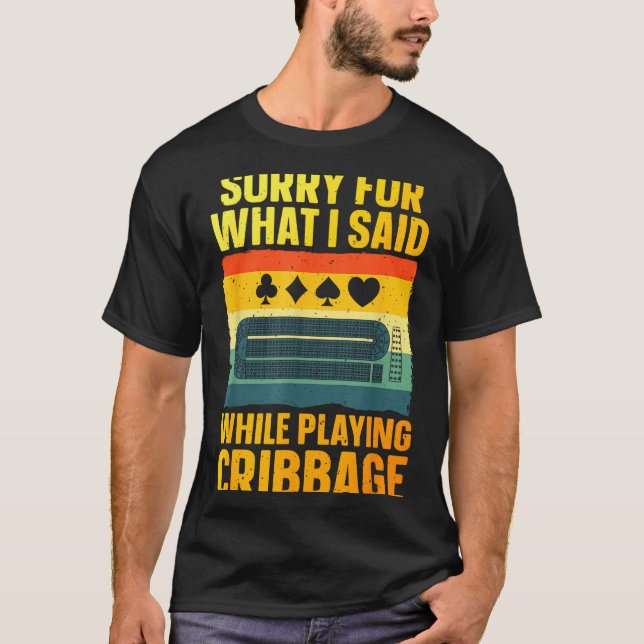 Camiseta Funny Cribbage Art For Men Women Card Game Cribbag (Frente)