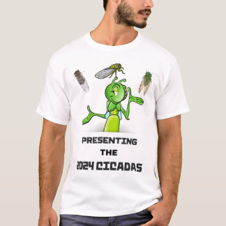 Camiseta Funny Cricket Presenting Cicadas Bugs Insects Inva