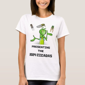 Camiseta Funny Cricket Presenting Cicadas Bugs Insects Inva