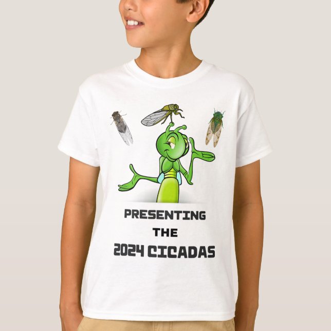 Camiseta Funny Cricket Presenting Cicadas Bugs Insects Inva (Frente)