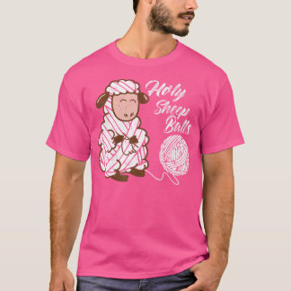 Camiseta Funny Crochet Lover Holy Sheep Balls