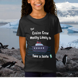 Camiseta  Funny Cruise Kids Take Selfie Personalize 