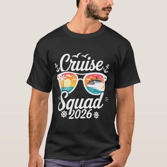 Camiseta Funny Cruise Squad 2026 Summer Vacation Matching F (Frente)