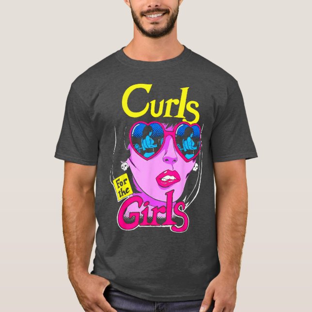 Camiseta Funny Curls For Girls Gym Weightlifting Bodybuildi (Frente)