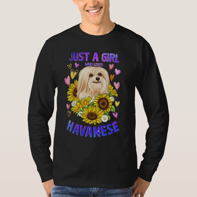 Camiseta Funny Cute Havanese Dog Loving Girl Puppy Lover Wo (Frente)