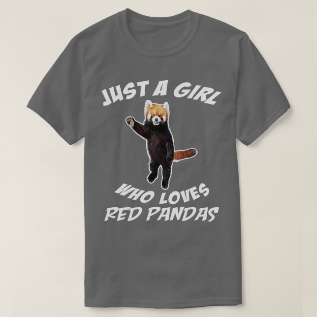Camiseta Funny Cute Just A Girl Who Loves Red Pandas  (Frente do Design)