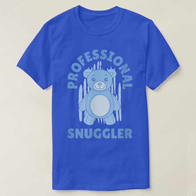Camiseta Funny Cute Professional Snuggler Bear  (Frente do Design)