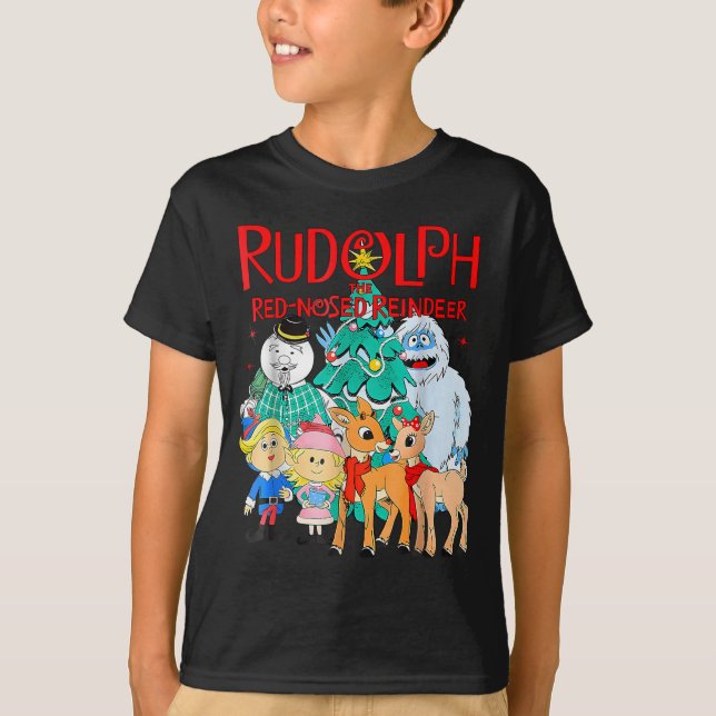 Camiseta Funny Cute Rudolph The Red Nosed Reindeer Christma (Frente)