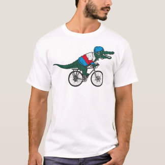 Camiseta Funny Cycling Alligator T-Shirt – Cute Crocodile