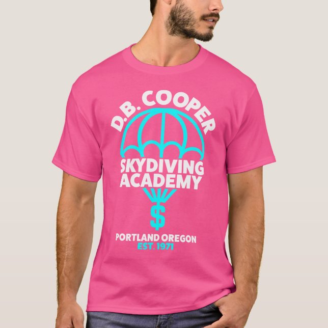 Camiseta Funny D.B. Cooper - Db Cooper Skydiving Academy (Frente)