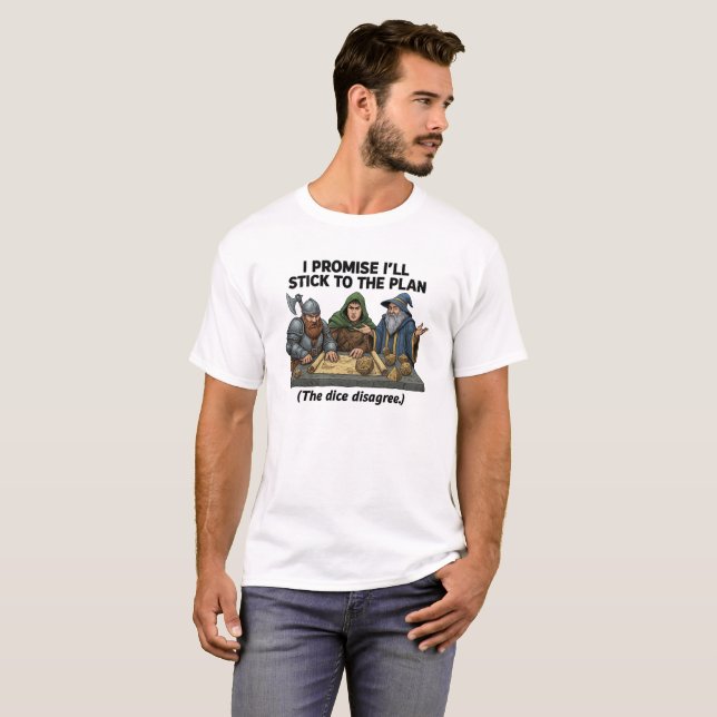 Camiseta Funny D&D Gamer T-Shirt (Frente Completa)
