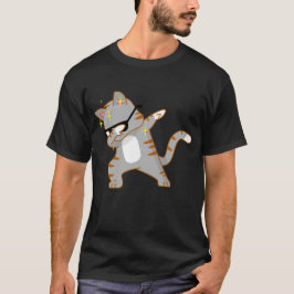 Camiseta Funny Dabbing Cat Kitty with Shades Humor Shirt 