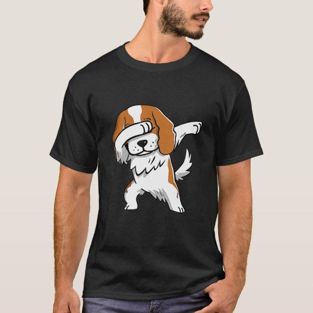 Camiseta Funny Dabbing Cavalier King Charles Spaniel Dog Da (Frente)