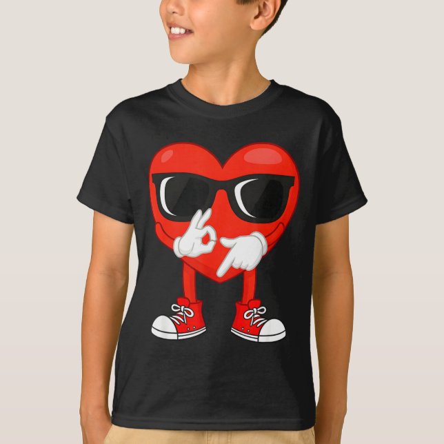 Camiseta Funny Dabbing Heart Valentines Day 67 Six Seven Lo (Frente)