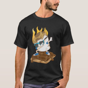Camiseta Funny Dabbing Marshmallow Smores Camping Da Lega